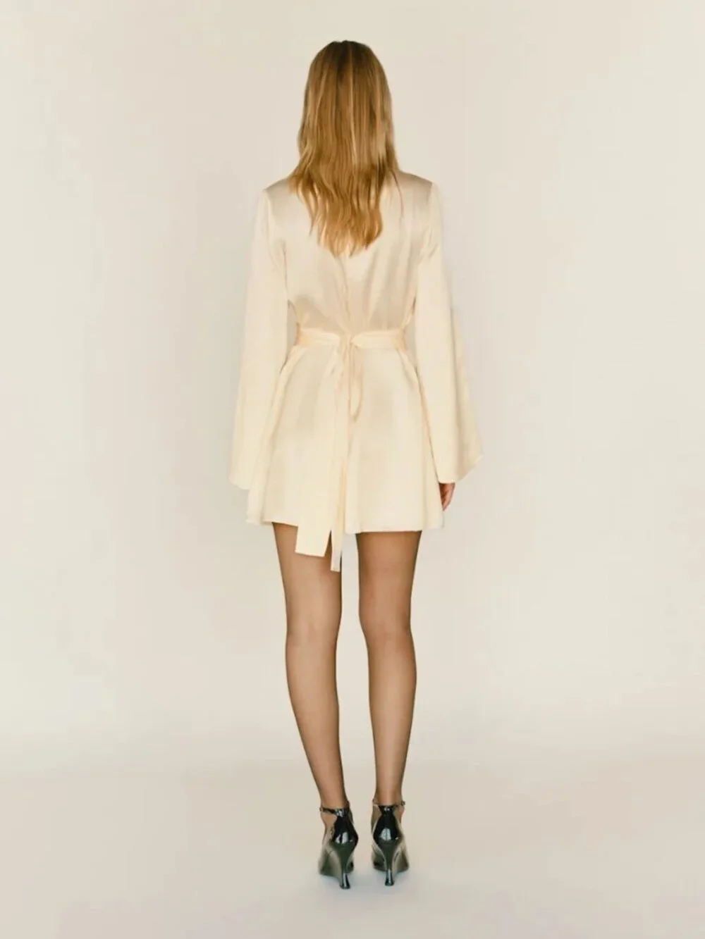 NWT Reformation x Camille Rowe Astrid Silk Dress Cream 0